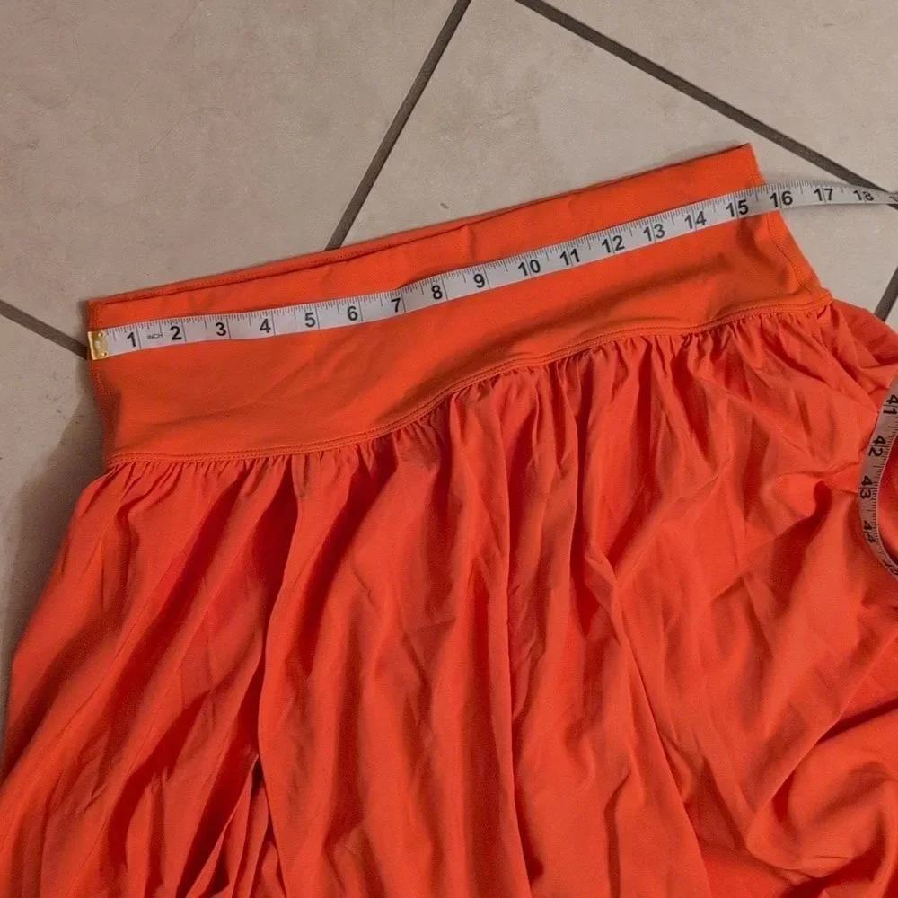 NWT Halara Breezeful Skirt Flamingo Orange With Built-in Briefs Size L